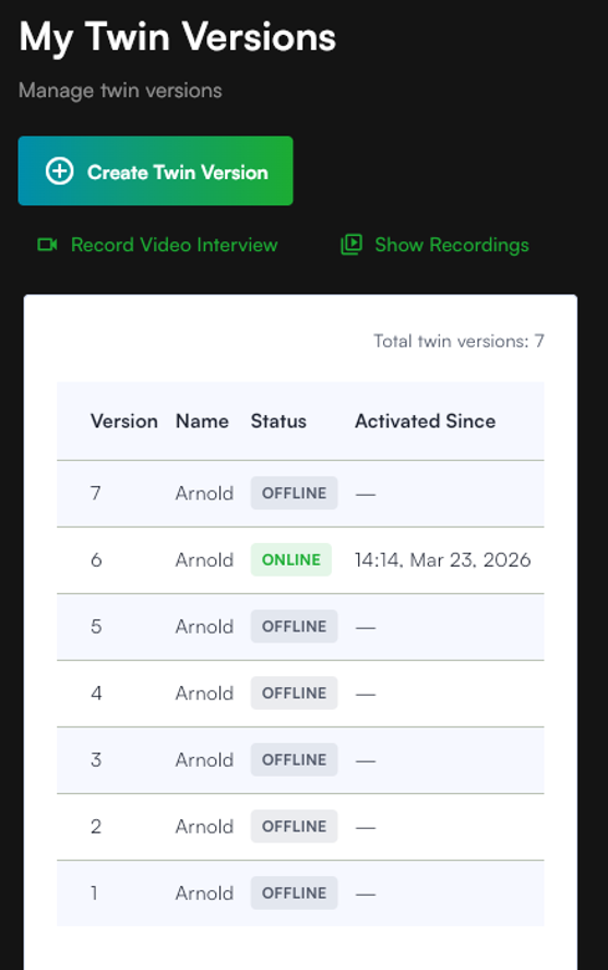 Erstelle deinen Zwilling.